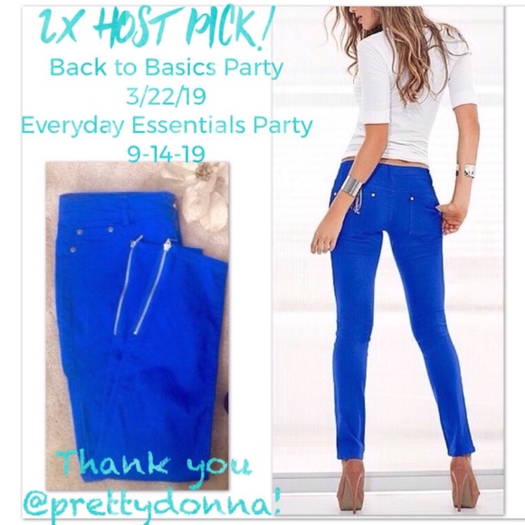 dELiA*s Pants - 2X HP!🎉 Delias cobalt blue skinny ankle zip pants